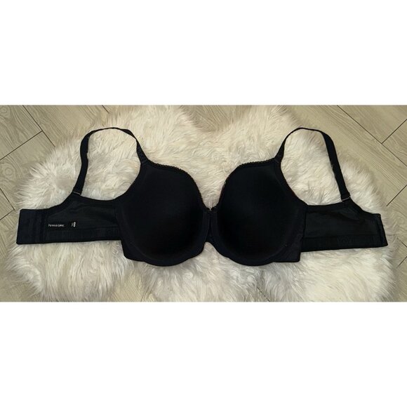 Torrid Curve Logo Red Plaid Cotton Lightly Lined T-Shirt Bra UW Womens 44D - Picture 6 of 8